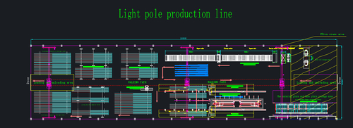 أحدث حالة شركة حول قدرة خط إنتاج عمود الإنارة: 100 قطعة / 8 ساعات
