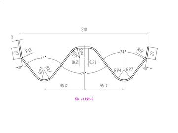 يضغط يثنّي mould/مكبح tooling من طريق عامّ درابزون صناعة أداة