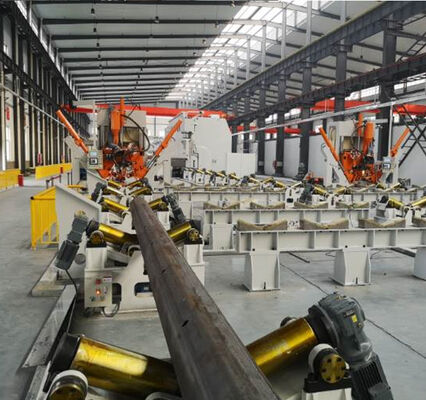 آلة لحام أوتوماتيكية CNC لغلق لحام أعمدة الإنارة HM2500/14000 بقطر أقصى 2500 مم
